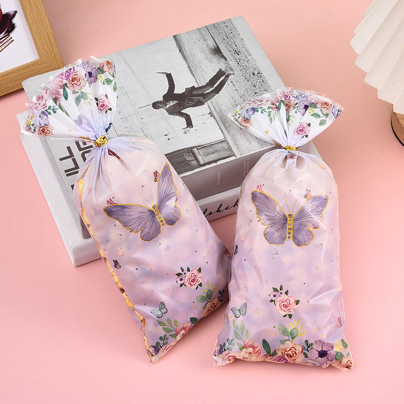 Wholesale Butterfly Printed Pattern Glass Party Baking Gift Bag